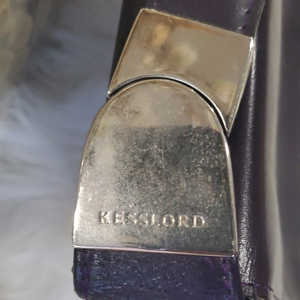 Vintage Kesslord Paris  Elegant Purple  Crescent Shoulder Bag - Picture 10 of 13